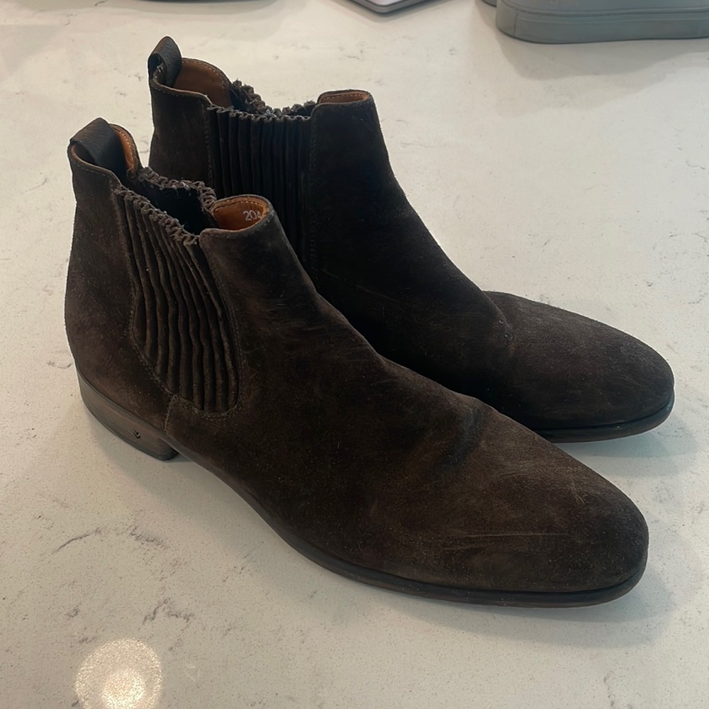 John Varvatos suede Chelsea boot size 10